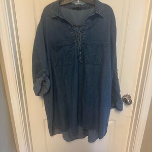 En Crème Blue Denim Dress